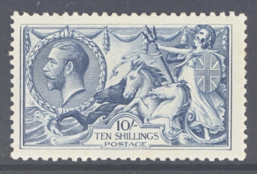 1918 10/- Dull Grey Blue SG 417 A Superb Fresh U/M example