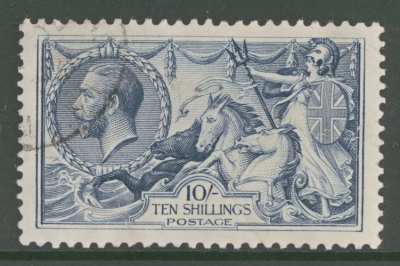 1918 10/- Dull Grey Blue SG 417 A Superb Used example