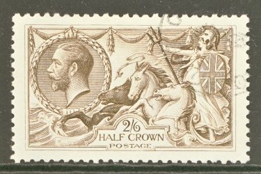 1918 2/6 Olive Brown SG 413a VFU