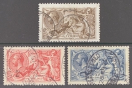 1918 Bradbury Seahorse set of 3 SG 413a - 17