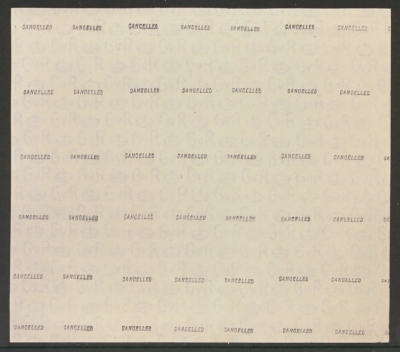 1924 A piece of Block Cypher Watermark paper overprinted cancelled for a block of 47 stamps