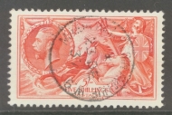 1934 5/- Rose Red SG 451 A Very Fine Used example in a Bright Shade