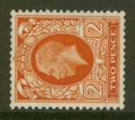 1934 2d Orange variety Watermark Sideways SG 442b