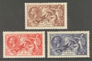 1934 2/6 - 10/- Re-Engraved Seahorse set SG 450 - 52 A Superb Fresh Well Centred U/M set with Caffaz Cert.