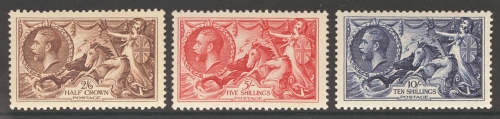 1934 2/6 - 10/-  Re-Engraved set SG 450- 52   A Superb Fresh U/M set with perfect centring