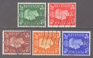 1937 Dark Colours Sideways Watermark Set Of 5 SG 462a-66a