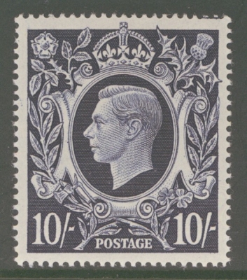 1939 10/- Steel Blue Black SG Spec Q32 (2) A Superb Fresh U/M example. Cat £325