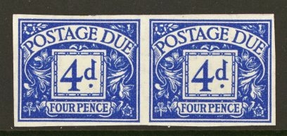 1954 4d Postage Due Variety imperf SG D43a