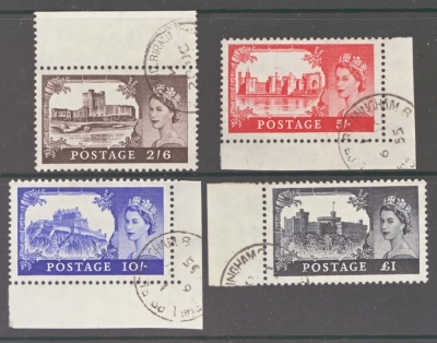 1955 Waterlow Castle Set SG 536-39 A very Fine Used Marginal set