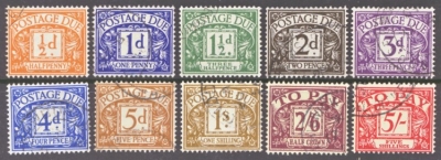 1955 Edward wmk Dues SG D45 - 65  Set of 10 F/U