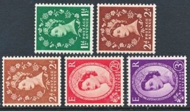 1955  Edward Crown Set Of 5 with watermark sideways