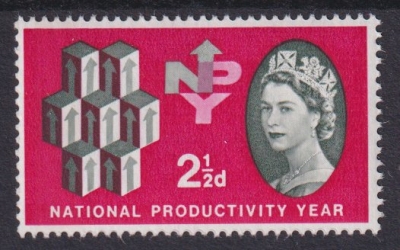 1962 2½d NPY Blackish Olive Shade SG 631a