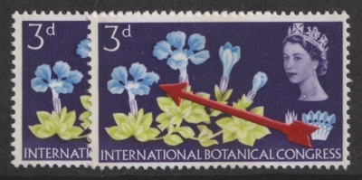 1964 Botanical 3d variety Broken Petal  SG 655c