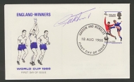 1966 World Cup England Winners on FDC with Harrow - Wembley FDI Signed Geoff Hurst