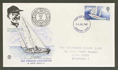 1967 Chichester on Stuart FDC with Barnstaple FDI