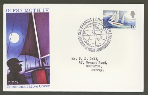 1967 Chichester on typed GPO cover Bureau FDI