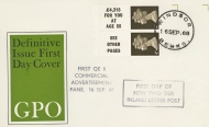 1968 4d Brown Booklet pane on Post Office cover with Windsor FDI