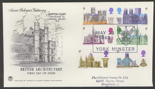 1969 Cathedrals on Stuart cover with York Minster Cathedral  FDI