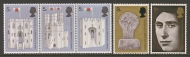 1969 Investiture set variety missing phosphor SG 802ya-306y