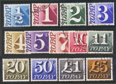 1970 Decimal Dues SG D77 - 89 F/U