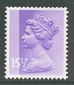 Machin 15½p Left Band Error SG X907 with 1 Left Band - It Should have  2 bands  SG Spec U237c