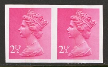 1971 2½p Magenta CB variety Imperf SG 851a