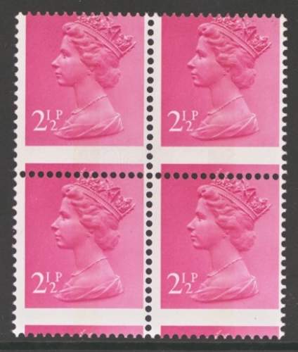 1971 2½p Machin SG X851 with Perf Shift 