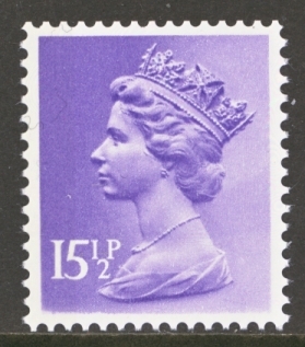 1971 15½p Machin Left Band