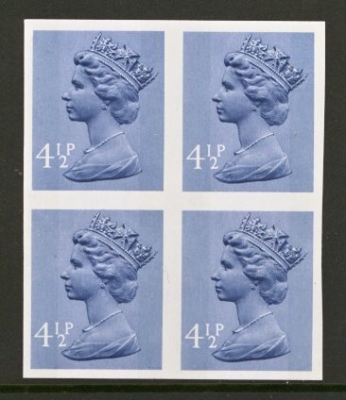 1971 4½p Grey Blue variety Imperf SG X865a