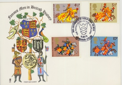 1974 Britons on Philart cover with Robert the Bruce FDI. Cat £40