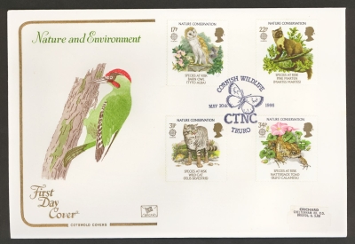 1986 Nature Europa on Cotswold cover with CTNC Truro FDI