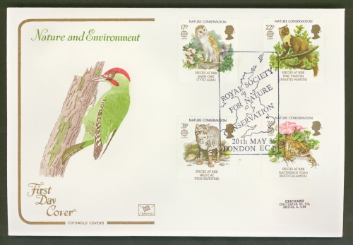 1986 Nature Europa on Cotswold cover with Nature Conservation EC4  FDI