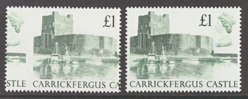 1988 £1 Castle SG 1410 with a Huge Perforation Shift