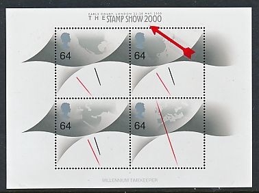 1999 Millennium M/S with Stamp Show overprint