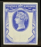 1887 1½d Imperf Reply Paid Essay. A Superb U/M example