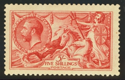 1913 5/- Rose Carmine SG 401 M/M