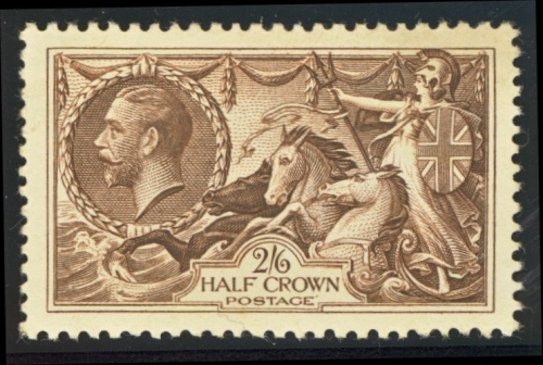 1934 2/6d Chocolate Brown SG 450 (N73i) L/M/M