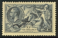 1934 10/- Indigo SG 452 A Fresh Lightly M/M example