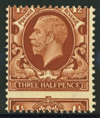 1934 1½d Brown SG 441 variety misperf. A fresh U/M example