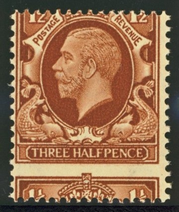 1934 1½d Brown SG 441 variety misperf. A fresh U/M example