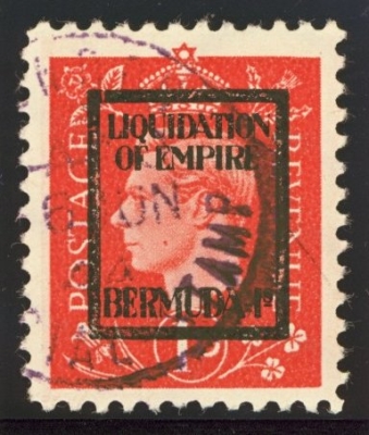 1937 1d German Forgery. Liquidation of Empire for Bermuda