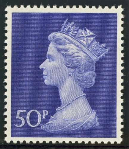 1970 50p Machin variety on uncoated paper SG 831 ea. U/M