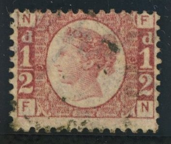 1870 ½d Rose SG 49 Plate 9