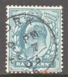 SG 216  ½d Blue Green