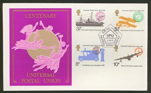 1974 UPU on Thames cover with Bureau FDI