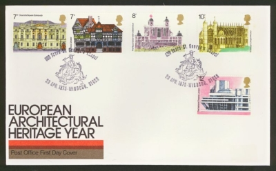 1975 Architecture on Post Office cover Windsor FDI