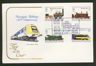 1975 Trains on Cotswold cover with Wylam FDI - Cat £35