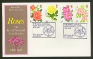 1976 Roses on Post Office cover Oxford FDI