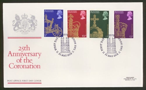 1978 Coronation on Post Office cover London SW1 FDI