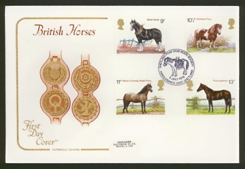 1978 Horses on Cotswold cover Shetland Pony FDI